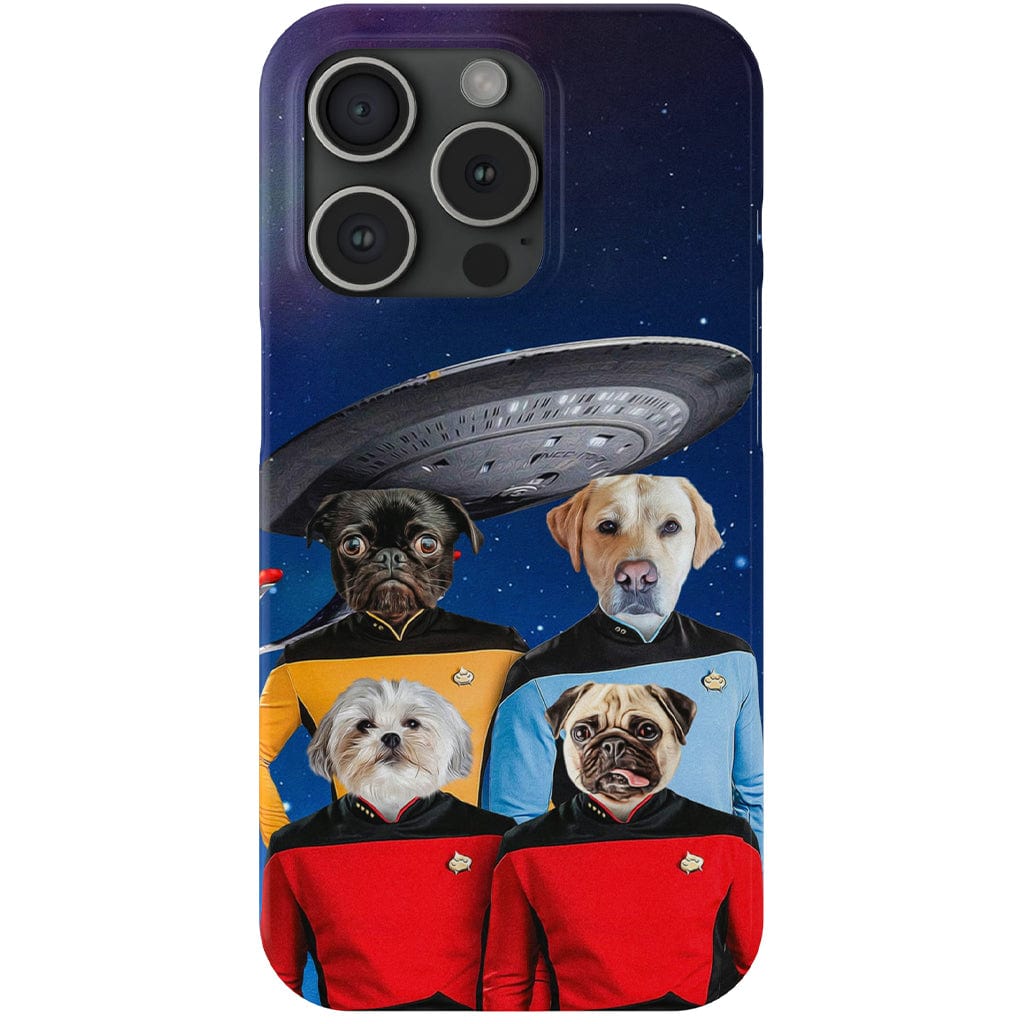 &#39;Doggo-Trek&#39; Funda personalizada para teléfono con 4 mascotas