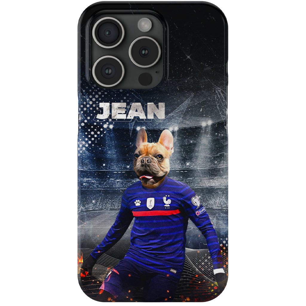 Funda para teléfono personalizada &#39;France Doggos Soccer&#39;