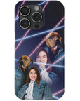 Funda para teléfono personalizada Lazer Portrait Pet (masculino)/humano (femenino) de los años 80