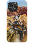 Funda personalizada para teléfono con 2 mascotas 'Dogati Riders'