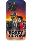 Funda personalizada para teléfono con 2 mascotas 'Boney and Clyde'