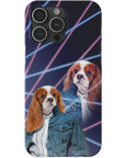 Funda personalizada para teléfono con mascota 'Lazer Portrait (femenino) de los años 80'