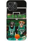 Funda personalizada para teléfono con 2 mascotas 'Boston Walkies'