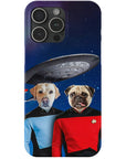 Funda personalizada para teléfono con 2 mascotas 'Doggo-Trek'