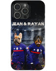 Funda personalizada para teléfono con 2 mascotas 'France Doggos'