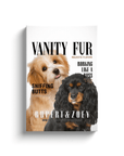 Lienzo personalizado para 2 mascotas 'Vanity Fur'