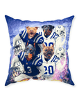 'Indianapolis Doggos' Personalized 4 Pet Throw Pillow