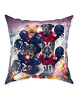 'Houston Doggos' Personalized 4 Pet Throw Pillow