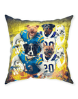 'San Diego Doggos' Personalized 4 Pet Throw Pillow