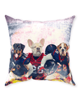 'Houston Doggos' Personalized 3 Pet Throw Pillow