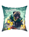 Cojín para mascota personalizado "Green Bay Doggos"