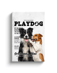 Lienzo personalizado para 2 mascotas 'Playdog'