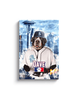 Lienzo personalizado para mascotas 'Seattle Mariners Doggos'