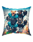 Cojín personalizado para 4 mascotas "Jacksonville Doggos"