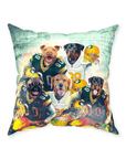 Cojín personalizado para 5 mascotas "Green Bay Doggos"