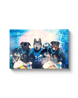 Lienzo personalizado para 3 mascotas 'Carolina Doggos'