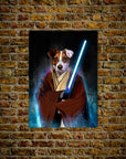 Mini retrato de perro personalizado 'Doggo-Jedi'