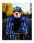 Lienzo personalizado para mascotas 'El ciclista masculino'