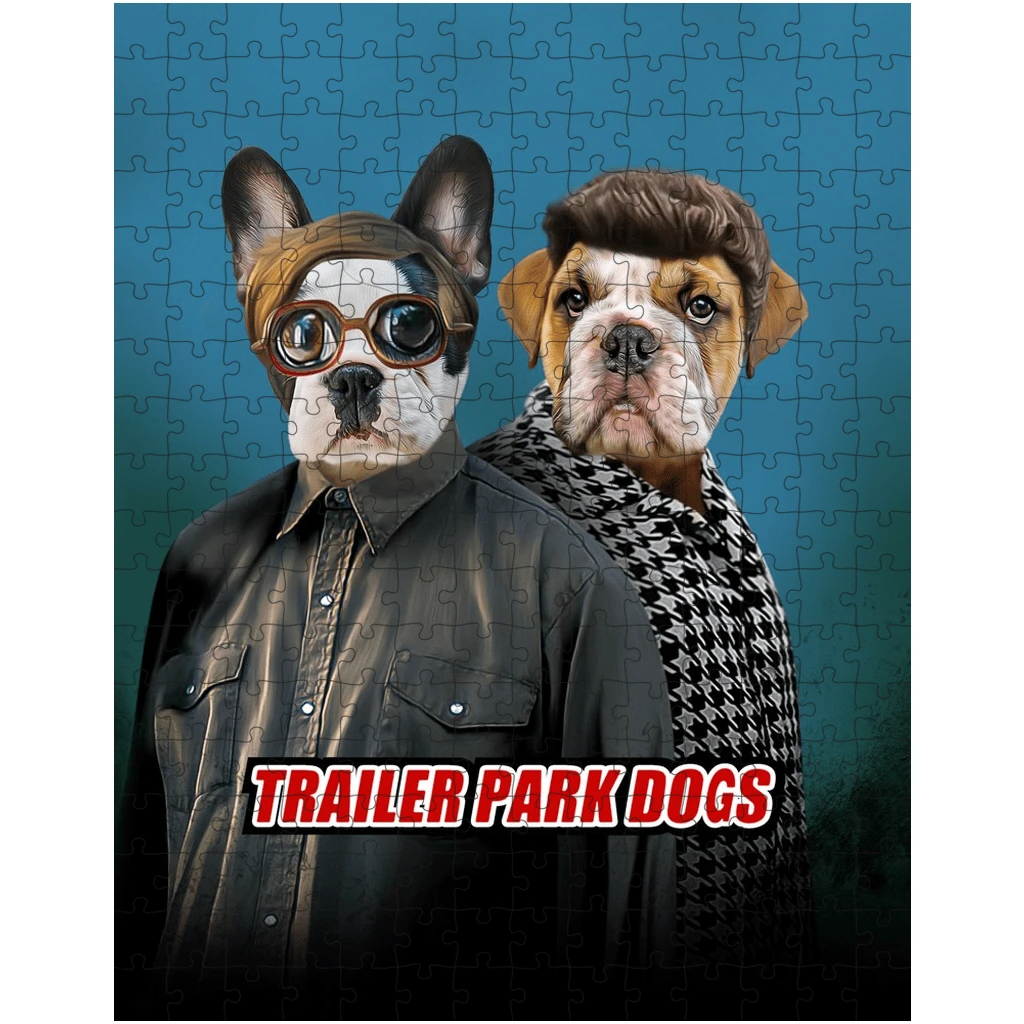 &#39;Trailer Park Dogs 2&#39; Rompecabezas personalizado para 2 mascotas