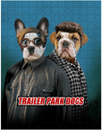 'Trailer Park Dogs 2' Rompecabezas personalizado para 2 mascotas