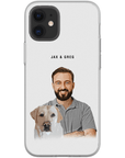 Funda moderna personalizada para teléfono para mascotas y humanos