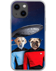 Funda personalizada para teléfono con 2 mascotas 'Doggo-Trek'