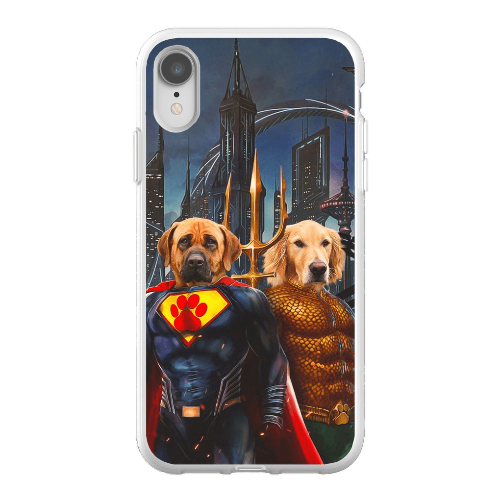 Funda personalizada para teléfono con 2 mascotas &#39;Superdog &amp;amp; Aquadog&#39;