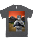 Camiseta personalizada para mascotas 'El jugador de béisbol'