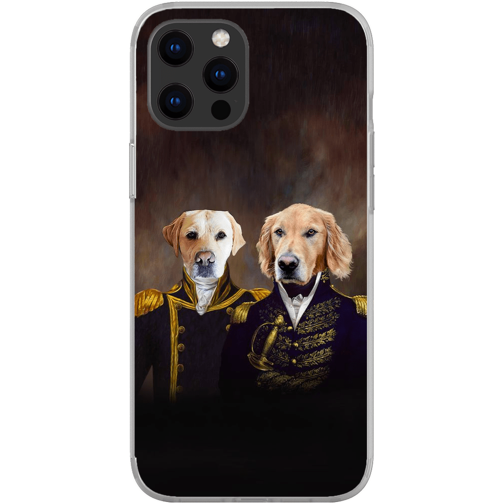 Funda personalizada para teléfono con 2 mascotas &#39;El Almirante y el Capitán&#39;