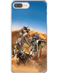 Funda personalizada para teléfono con 3 mascotas 'The Motocross Riders'