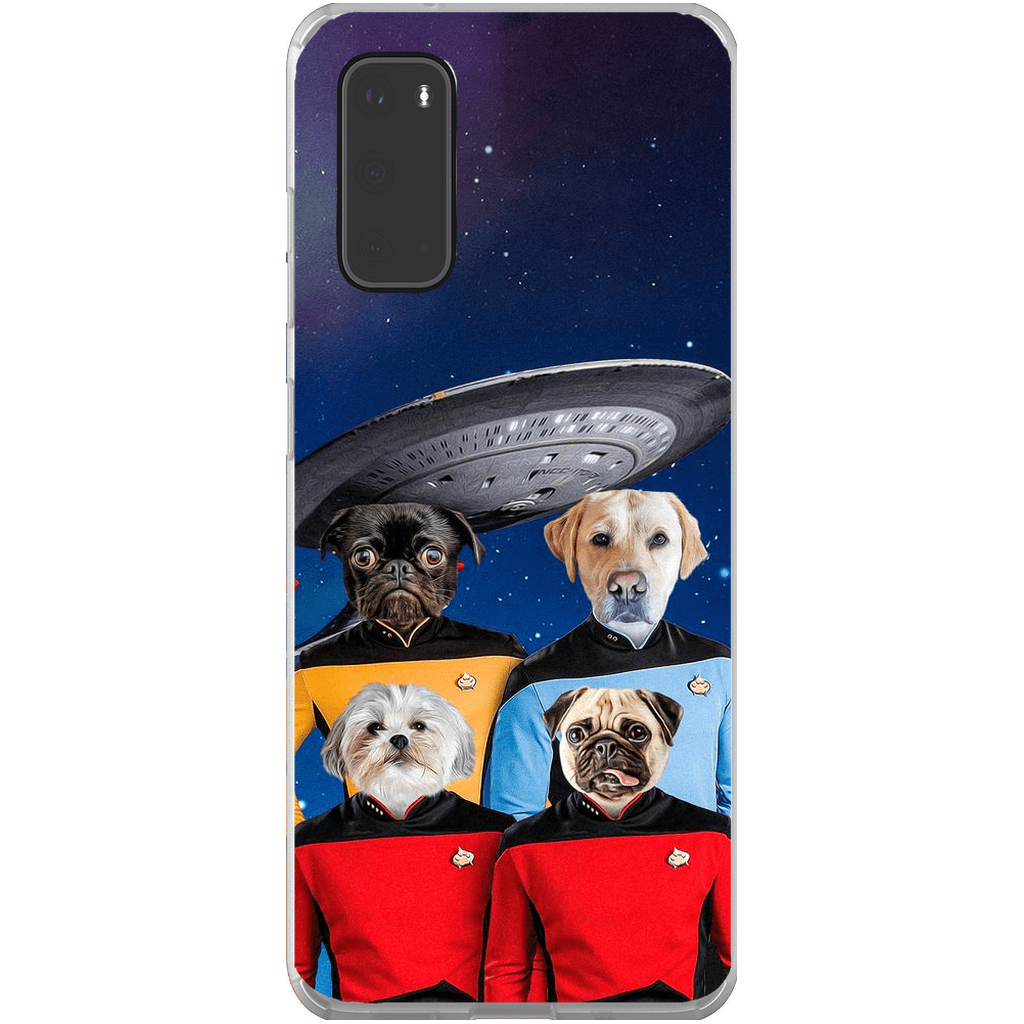 &#39;Doggo-Trek&#39; Funda personalizada para teléfono con 4 mascotas