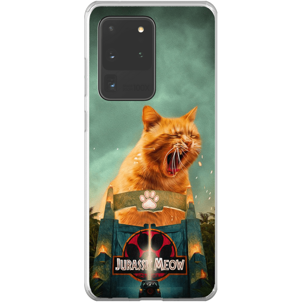 Funda para móvil personalizada &#39;Jurassic Meow&#39;