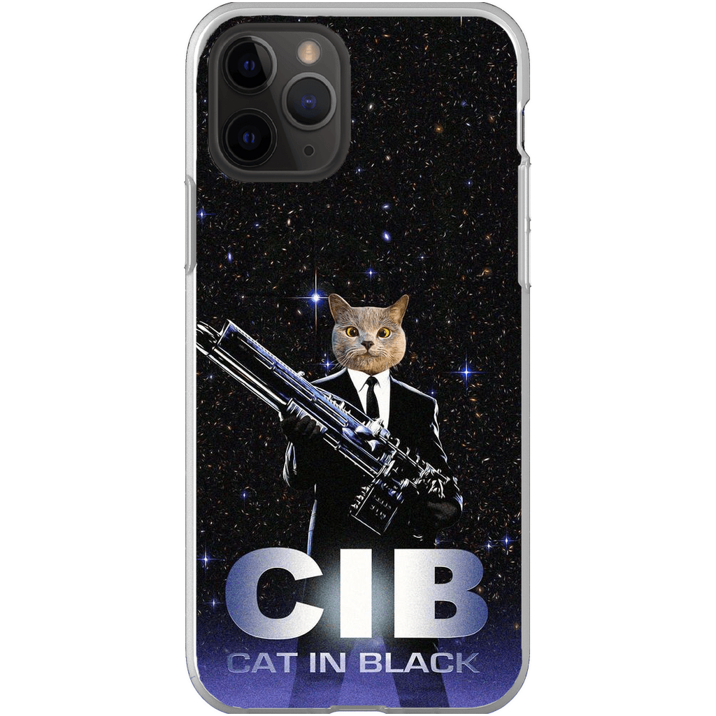 Funda para móvil personalizada &#39;Gato de negro&#39;