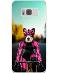 Funda para móvil personalizada 'La ciclista femenina'