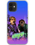 Funda personalizada para teléfono con 2 mascotas 'Una noche en Pawsbury'