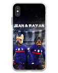 Funda personalizada para teléfono con 2 mascotas 'France Doggos'