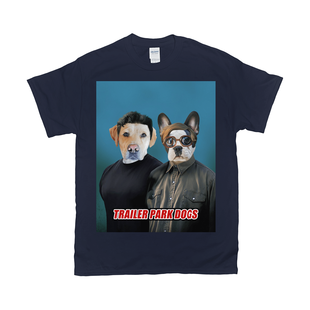 &#39;Trailer Park Dogs 1&#39; Camiseta personalizada para 2 mascotas