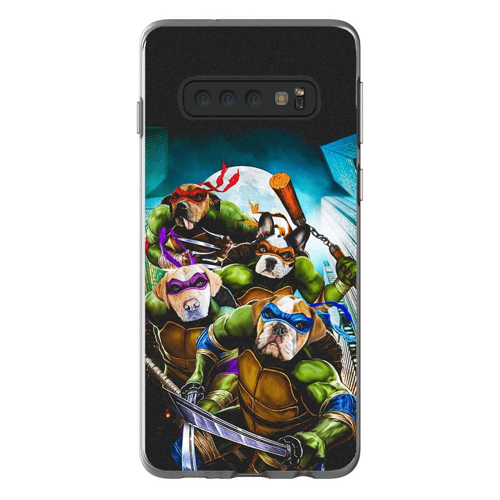 Funda personalizada para teléfono con 4 mascotas &#39;Teenage Mutant Ninja Doggos&#39;