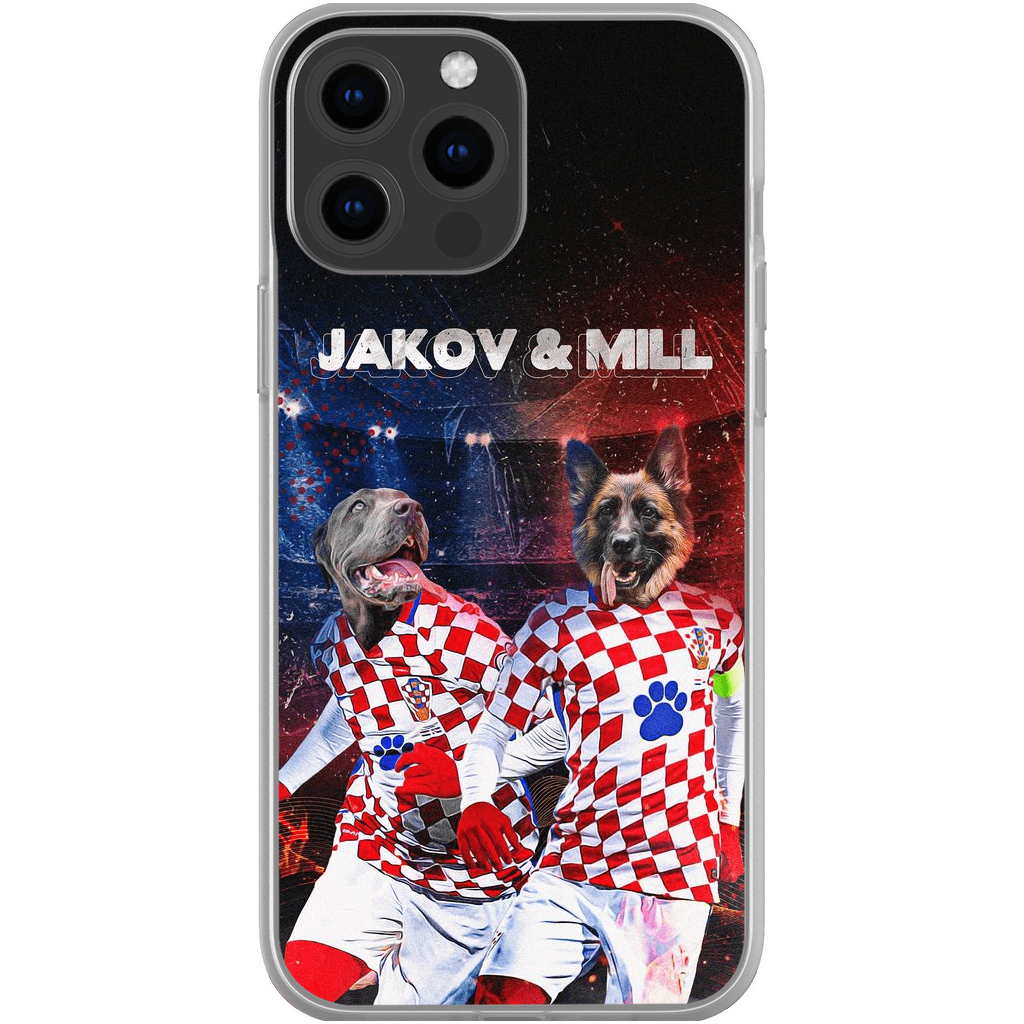 &#39;Croatia Doggos&#39; Funda personalizada para teléfono con 2 mascotas