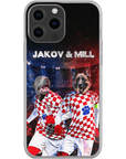 'Croatia Doggos' Funda personalizada para teléfono con 2 mascotas