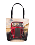 Bolsa de asas personalizada para 3 mascotas 'The Hot Rod'