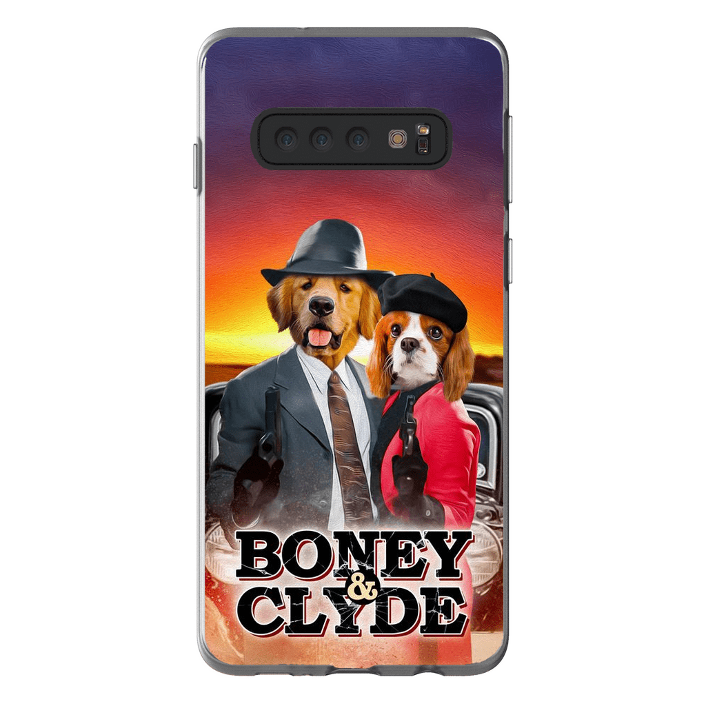 Funda personalizada para teléfono con 2 mascotas &#39;Boney and Clyde&#39;