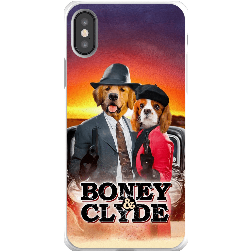 Funda personalizada para teléfono con 2 mascotas &#39;Boney and Clyde&#39;