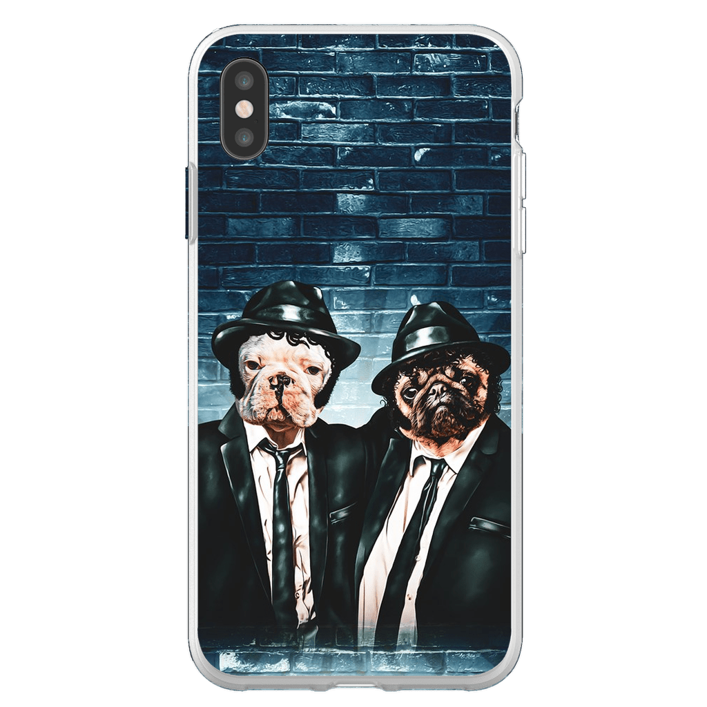 Funda personalizada para teléfono con 2 mascotas &#39;The Blues Doggos&#39;