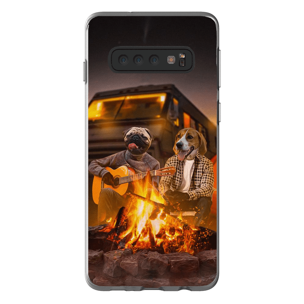 Funda personalizada para teléfono con 2 mascotas &#39;The Campers&#39;