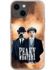 Funda personalizada para teléfono con 2 mascotas 'Peaky Woofers'