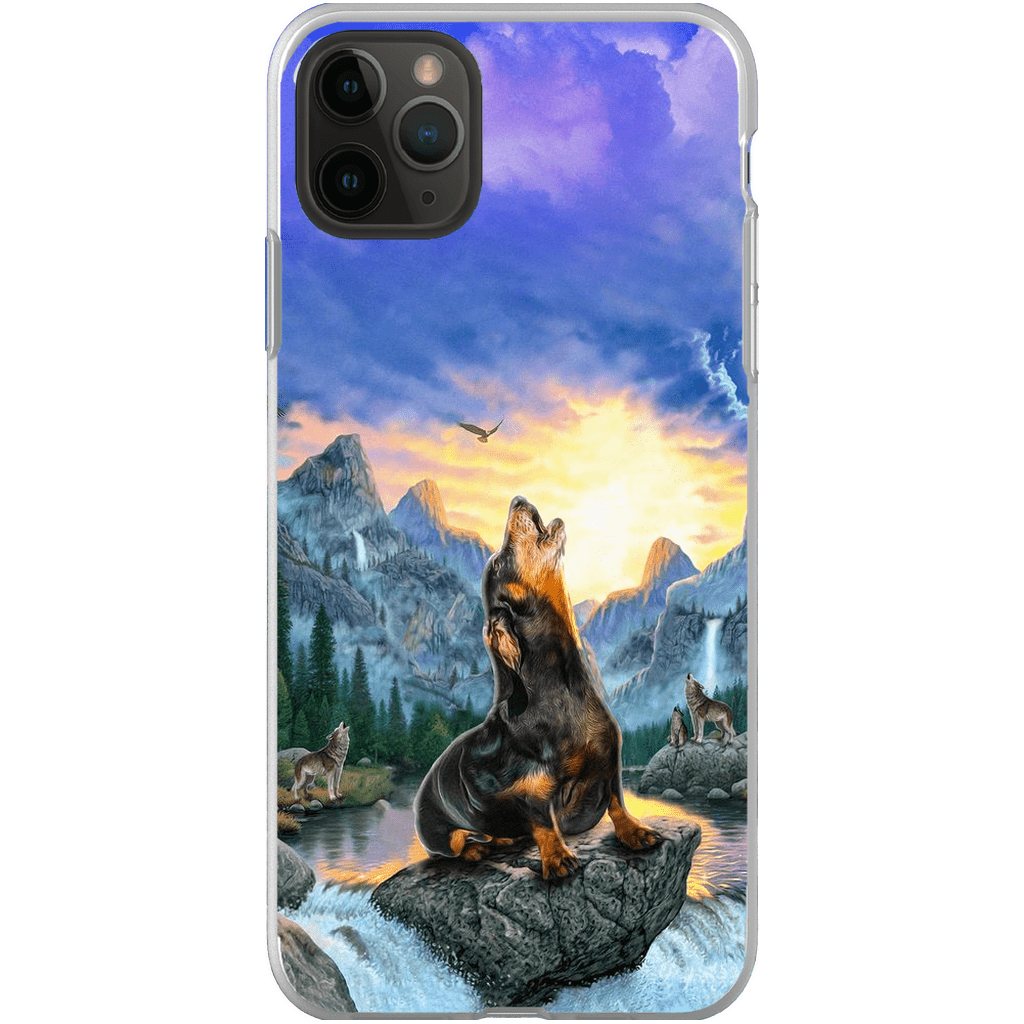 Funda para móvil personalizada &#39;El lobo retro&#39;