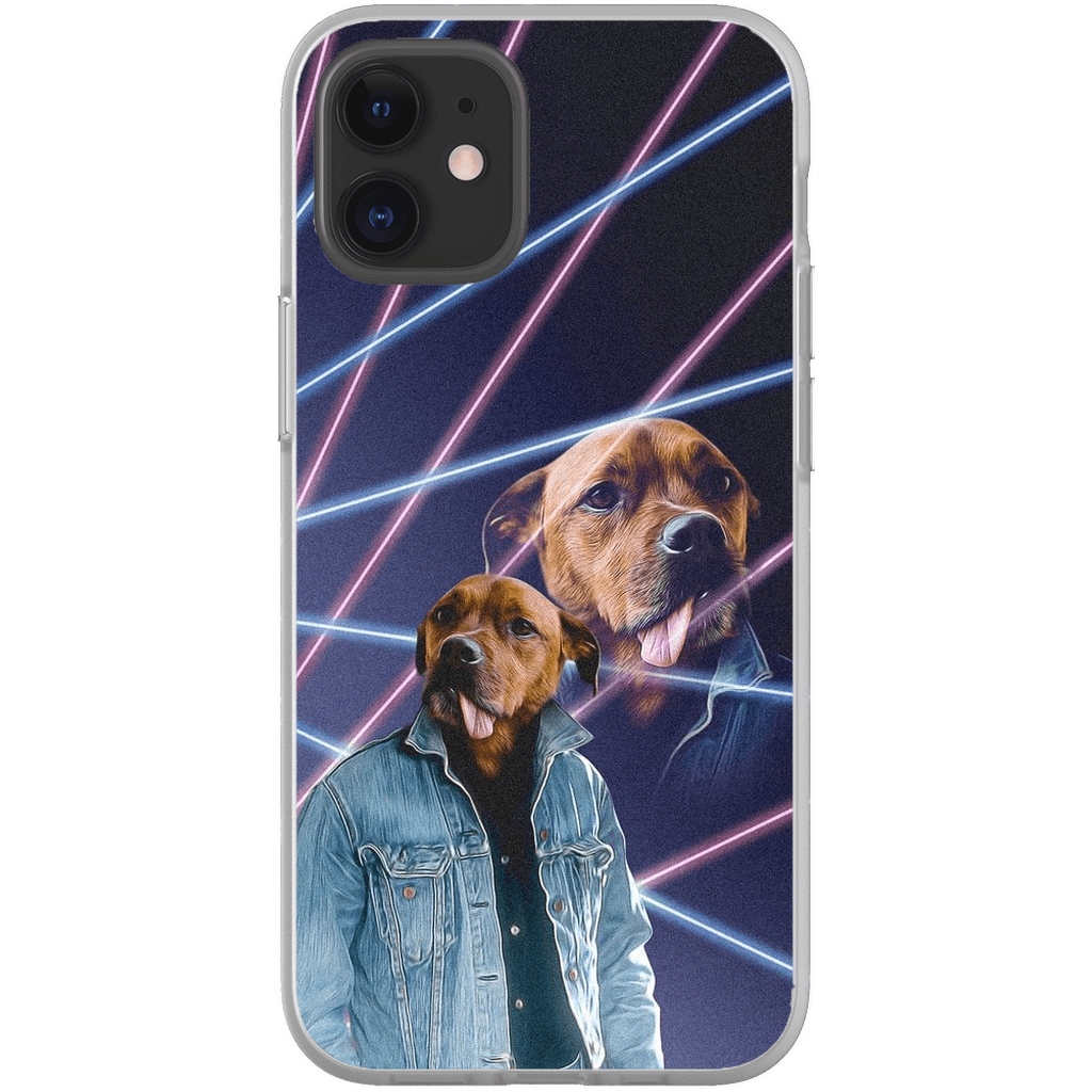 Funda personalizada para teléfono con mascota &#39;1980s Lazer Portrait&#39;