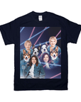 Camiseta personalizada 'Lazer Portrait 2 Pet &amp; Humans(Mujeres) de los años 80'