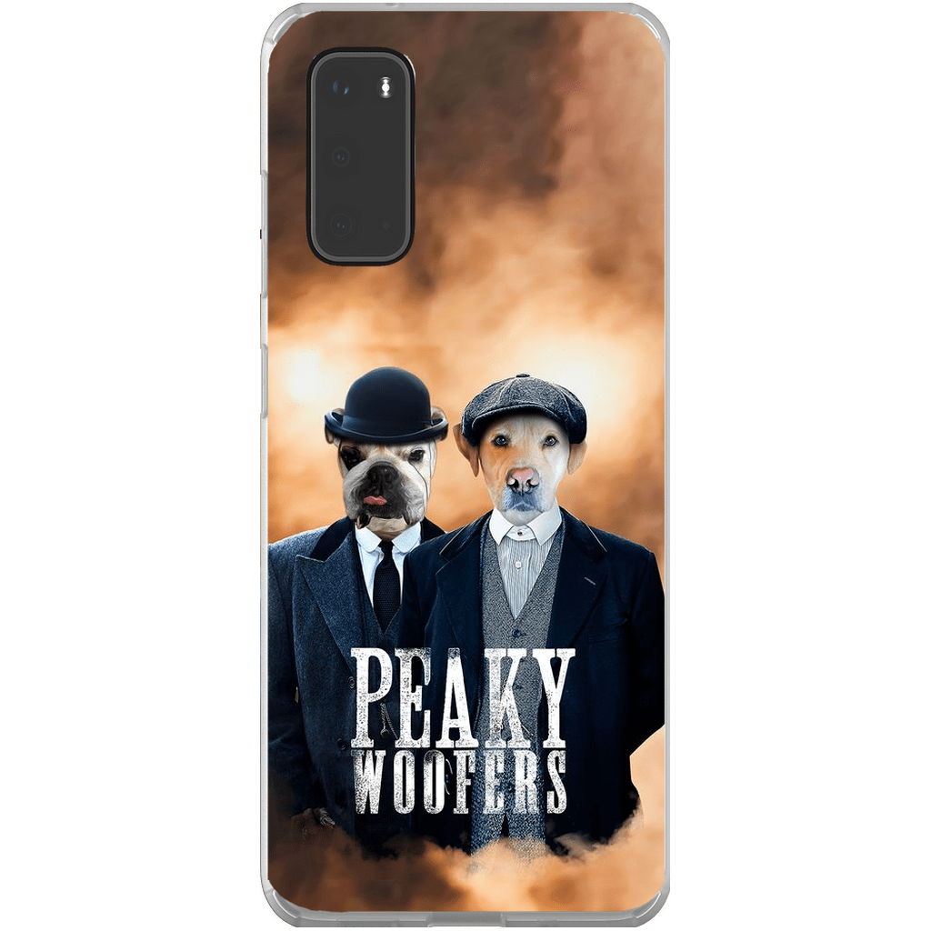 Funda personalizada para teléfono con 2 mascotas &#39;Peaky Woofers&#39;